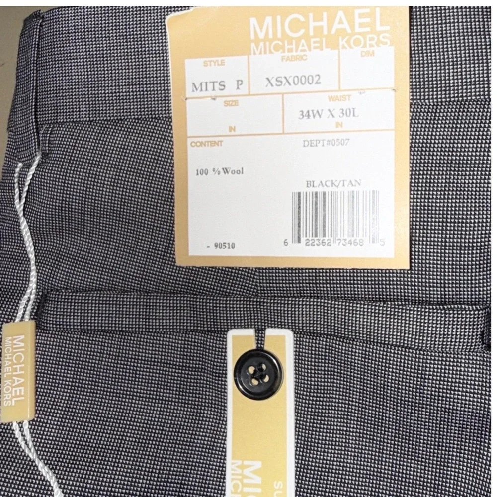 Michael Kors Mens Wool Suit Separates Pants 34W x‎ 30L new with tags
